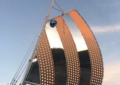 The engineering of a boat sculpture